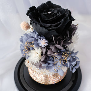 Magnificent Noir (Black) Musical Floral Dome