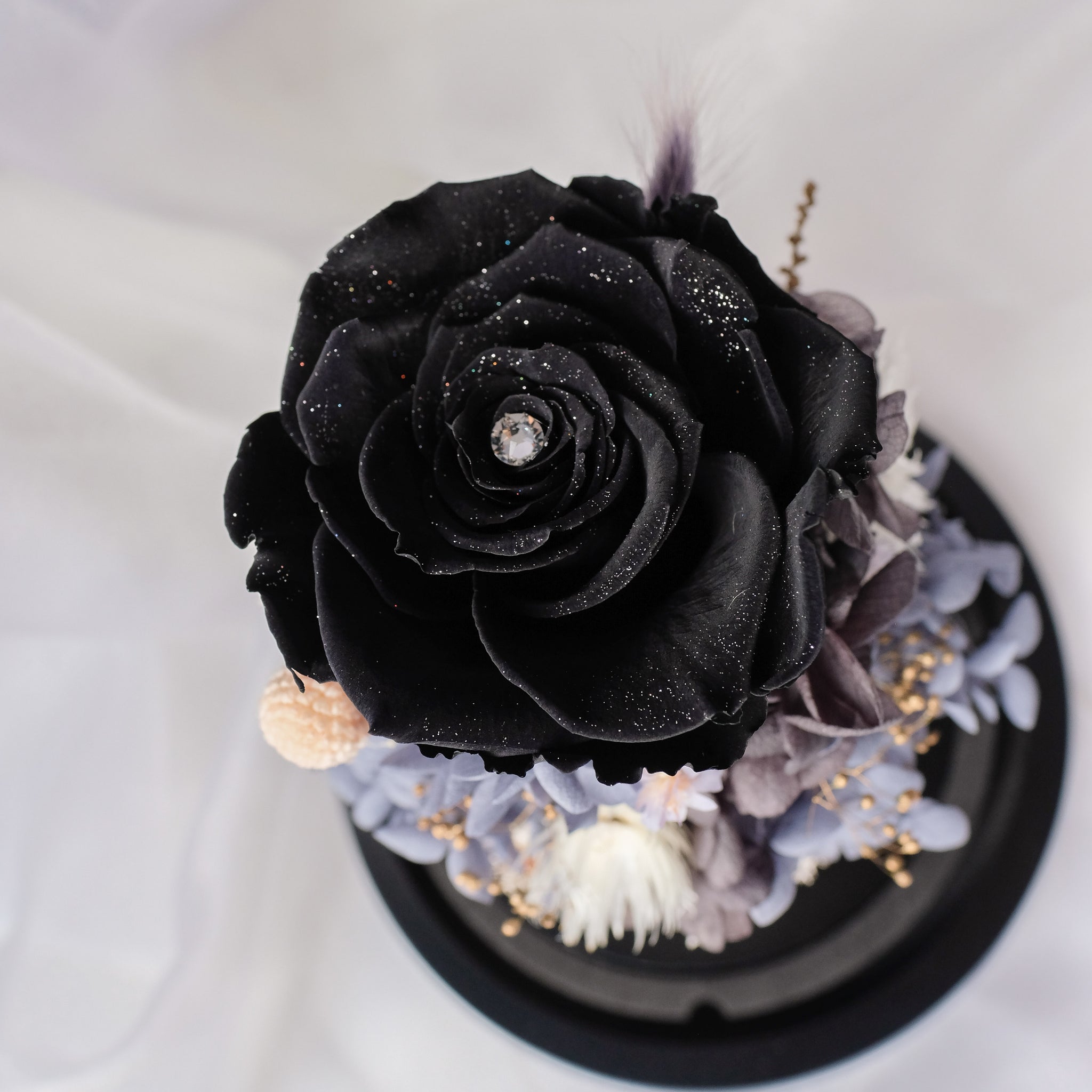 Magnificent Noir (Black) Musical Floral Dome